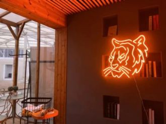 Neon Tiger Led Tiger Head Art