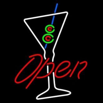 New Cocktails Sign Martini Bar Open Neon Light Sign Wall Decor