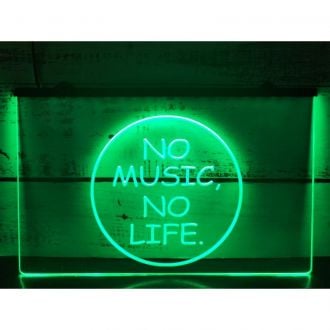 No Music No Life Bar Beer Roll Rock LED Neon Sign