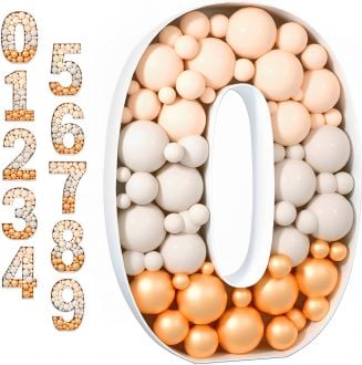 Steel Marquee Letter Number 0 Orange Grey Party Decor Balloon High-End Custom Zinc Metal Marquee Light Marquee Sign