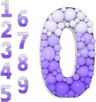 Steel Marquee Letter Number 0 Purple Party Decor Balloon High-End Custom Zinc Metal Marquee Light Marquee Sign