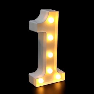 Steel Marquee Letter Number 1 Warm White Party High-End Custom Zinc Metal Marquee Light Marquee Sign