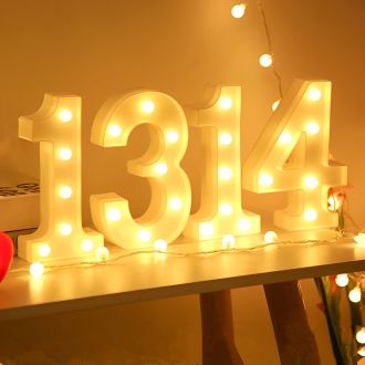 Steel Marquee Letter Number 1314 Warm White High-End Custom Zinc Metal Marquee Light Marquee Sign