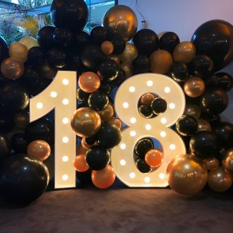 Steel Marquee Letter Number 18 Eighteen Party Decor High-End Custom Zinc Metal Marquee Light Marquee Sign