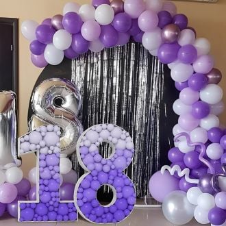 Steel Marquee Letter Number 18 Eighteen Purple Birthday Party High-End Custom Zinc Metal Marquee Light Marquee Sign