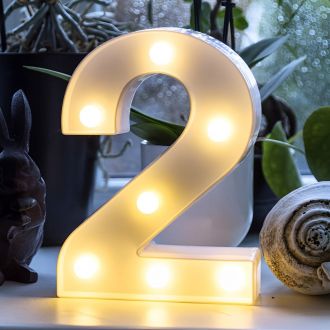 Steel Marquee Letter Number 2 Room Decor High-End Custom Zinc Metal Marquee Light Marquee Sign