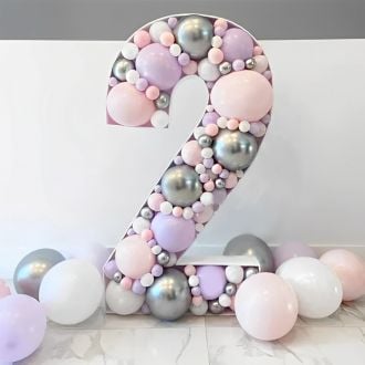 Steel Marquee Letter Number 2 Balloon High-End Custom Zinc Metal Marquee Light Marquee Sign