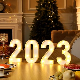 Steel Marquee Letter Number 2023 New Year Christmas Home Decor High-End Custom Zinc Metal Marquee Light Marquee Sign
