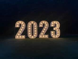 Steel Marquee Letter Number 2023 Warm White New Year High-End Custom Zinc Metal Marquee Light Marquee Sign