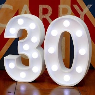 Steel Marquee Letter Number 30 White Party High-End Custom Zinc Metal Marquee Light Marquee Sign