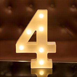 Steel Marquee Letter Number 4 Four Home Decor High-End Custom Zinc Metal Marquee Light Marquee Sign