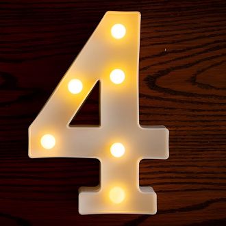 Steel Marquee Letter Number 4 Four Living Room Decor High-End Custom Zinc Metal Marquee Light Marquee Sign