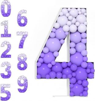 Steel Marquee Letter Number 4 Four Purple Balloon High-End Custom Zinc Metal Marquee Light Marquee Sign
