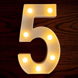 Steel Marquee Letter Number 5 Five Living Room Decor High-End Custom Zinc Metal Marquee Light Marquee Sign