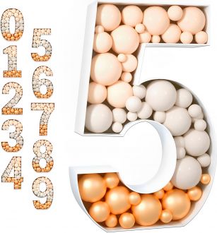 Steel Marquee Letter Number 5 Five Orange Balloon High-End Custom Zinc Metal Marquee Light Marquee Sign