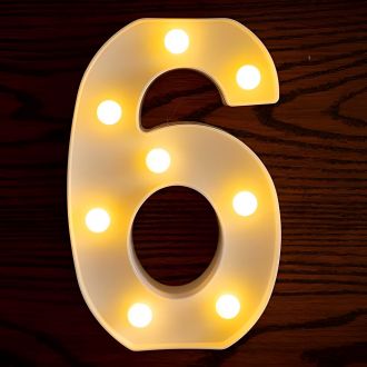 Steel Marquee Letter Number 6 Six Home Decor High-End Custom Zinc Metal Marquee Light Marquee Sign
