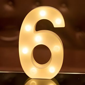 Steel Marquee Letter Number 6 Six Living Room Decor High-End Custom Zinc Metal Marquee Light Marquee Sign
