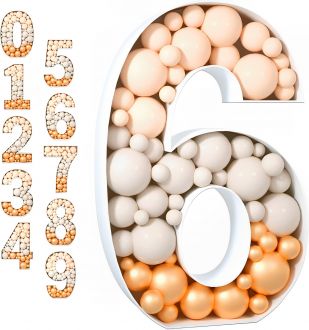 Steel Marquee Letter Number 6 Six Orange Balloon High-End Custom Zinc Metal Marquee Light Marquee Sign