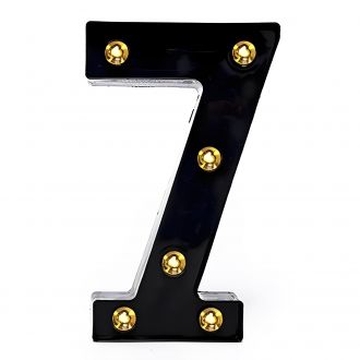 Steel Marquee Letter Number 7 Black Modern Font High-End Custom Zinc Metal Marquee Light Marquee Sign