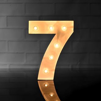 Steel Marquee Letter Number 7 Room Decor Warm White High-End Custom Zinc Metal Marquee Light Marquee Sign