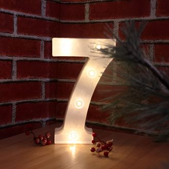 Steel Marquee Letter Number 7 Seven Warm White High-End Custom Zinc Metal Marquee Light Marquee Sign