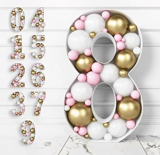 Steel Marquee Letter Number 8 Balloon Pink Golden White High-End Custom Zinc Metal Marquee Light Marquee Sign