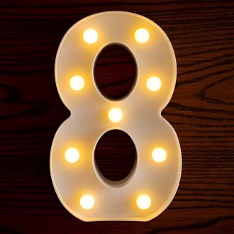 Steel Marquee Letter Number 8 Eight Living Room Decor High-End Custom Zinc Metal Marquee Light Marquee Sign