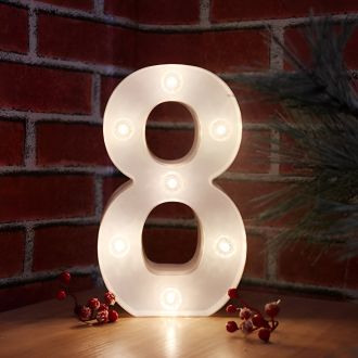 Steel Marquee Letter Number 8 Eight Warm White High-End Custom Zinc Metal Marquee Light Marquee Sign