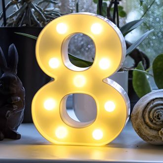 Steel Marquee Letter Number 8 Wedding Decor High-End Custom Zinc Metal Marquee Light Marquee Sign
