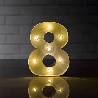 Steel Marquee Letter Number 8 Room Decor Warm White High-End Custom Zinc Metal Marquee Light Marquee Sign