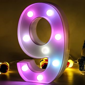Steel Marquee Letter Number 9 Colorful Home Decor High-End Custom Zinc Metal Marquee Light Marquee Sign