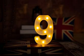 Steel Marquee Letter Number 9 Nine Bedroom Decor High-End Custom Zinc Metal Marquee Light Marquee Sign