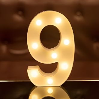 Steel Marquee Letter Number 9 Nine Home Decor High-End Custom Zinc Metal Marquee Light Marquee Sign