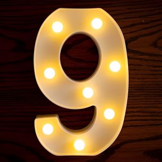 Steel Marquee Letter Number 9 Nine Living Room Decor High-End Custom Zinc Metal Marquee Light Marquee Sign