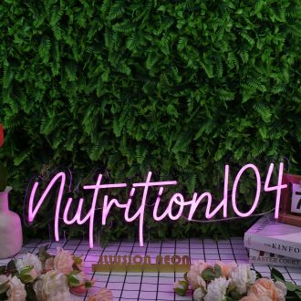 Nutrition 104 Purple Neon Sign
