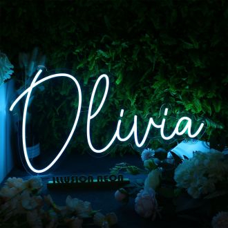 Olivia Blue Neon Sign