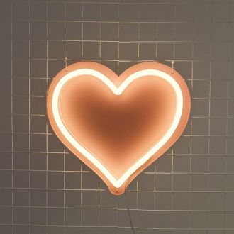 Ombre Blush Heart Neon Sign