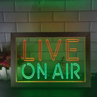 On Air Live Video Frame Dual LED Neon Sign