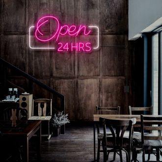 Open 24hrs Neon Sign