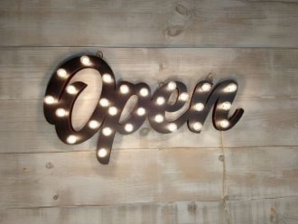 Steel Marquee Letter Open Black High-End Custom Zinc Metal Marquee Light Marquee Sign