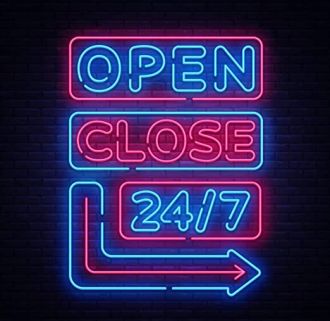 Open Close Led Neon Signs Wall Decor