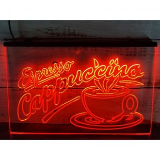 OPEN Espresso Cappuccino Coffee Cafe LED Neon Sign