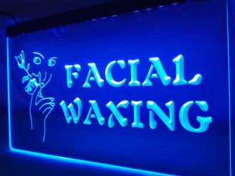 OPEN Facial Waxings LED Neon Sign