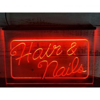OPEN Hair and Nails Beauty Salon LED Neon Sign