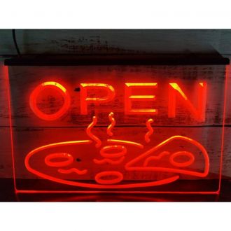 OPEN Pizza Cafe LED Neon Sign