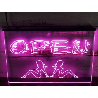 OPEN Sexy Stripper Dance Girls LED Neon Sign
