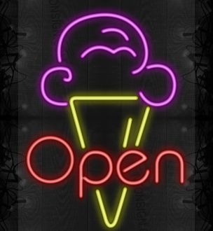 Ice Cream Open Neon Sign Led Neon Sgin
