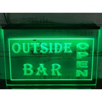 Outside Bar Pub Club Open Beer LED Neon Sign