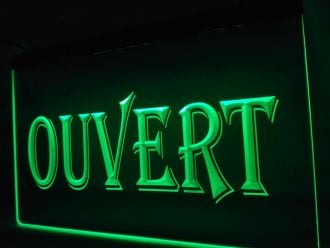 OUVERT OPEN LED Neon Sign