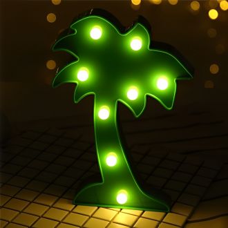 Steel Marquee Letter Palm Tree Green Led High-End Custom Zinc Metal Marquee Light Marquee Sign